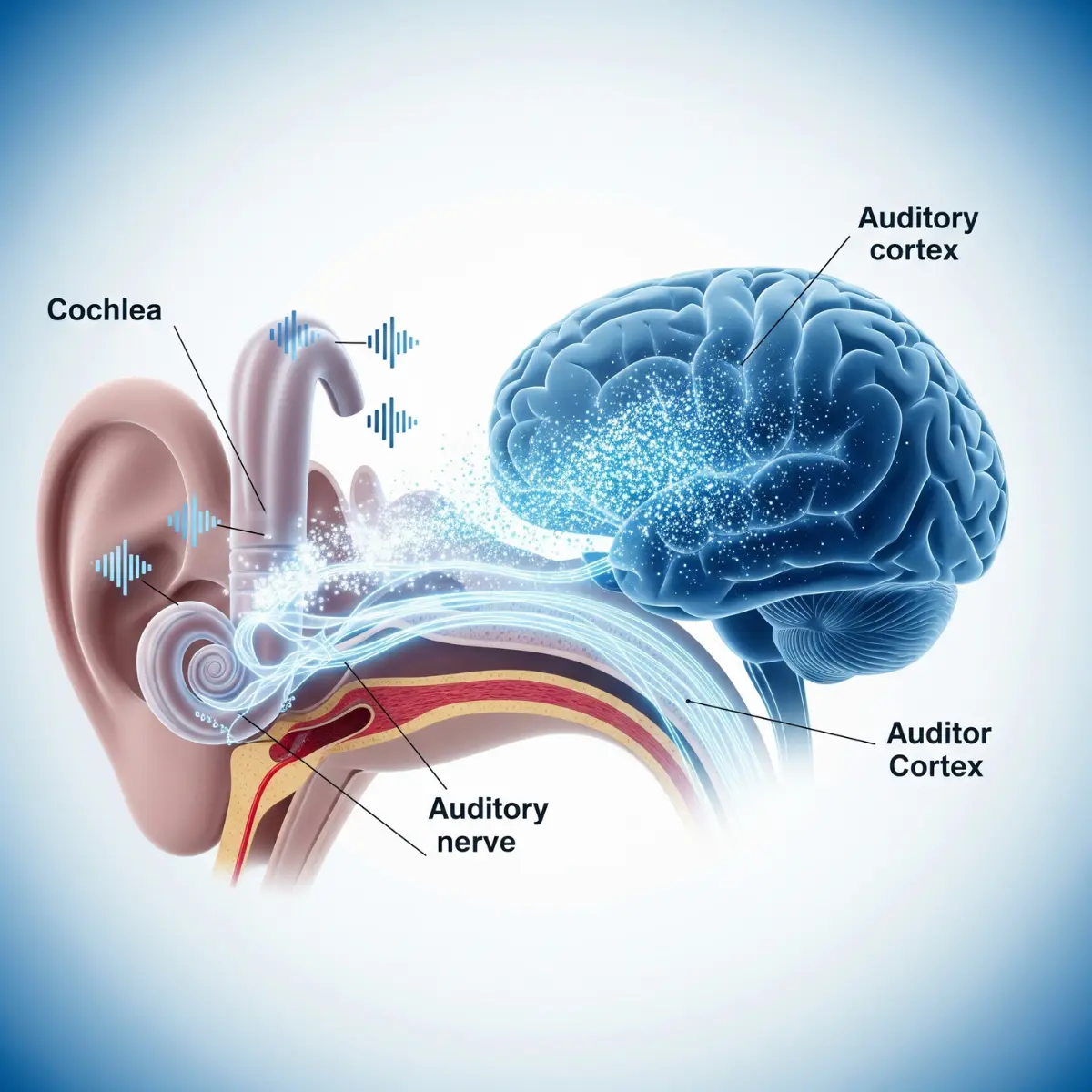 Ilustração da ação interna do Audifort